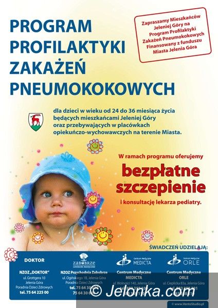 JELENIA GÓRA: Zaszczep dziecko przeciwko pneumokokom!