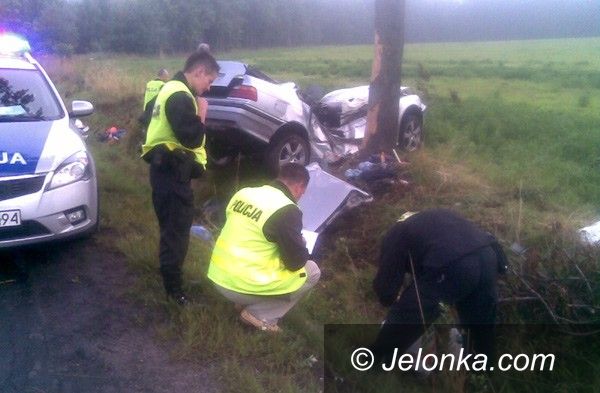 Lwówek Śląski/region: Tragiczny wypadek pod Chmieleniem – dwie osoby nie żyją