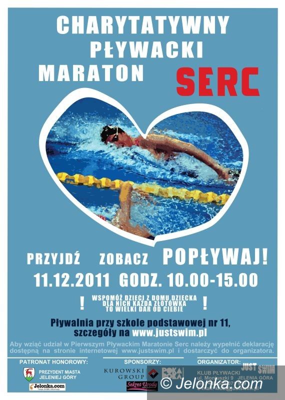 Jelenia Góra: Charytatywny Pływacki Maraton Serc
