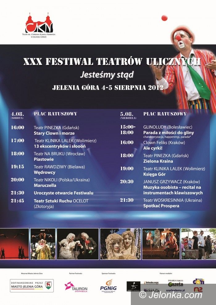 Jelenia Góra: Trzydziesty Festiwal Teatrów Ulicznych na początku sierpnia