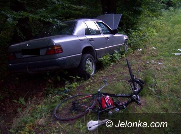 Region: Potrącenie cyklisty w Uboczu – przez głupotę kierowcy VW