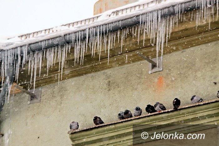 Jelenia Góra: Sople na dachu, śnieg na chodnikach – kto ma to usuwać?
