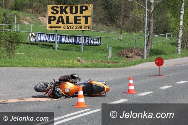 Jelenia Góra: Potrącenie motocyklisty w Maciejowej