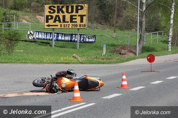 Jelenia Góra: Potrącenie motocyklisty w Maciejowej