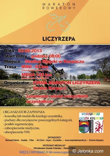 Karpacz: Maraton "Liczyrzepa" już w najbliższą sobotę