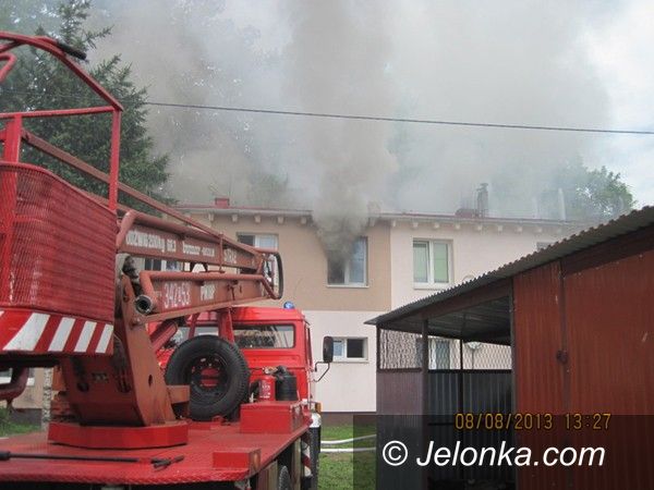 Jelenia Góra: Pożar na ul. Lwóweckiej w Jeleniej Górze
