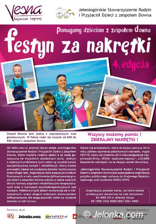 Jelenia Góra: Zbiórka nakrętek dla dzieci z zespołem Downa