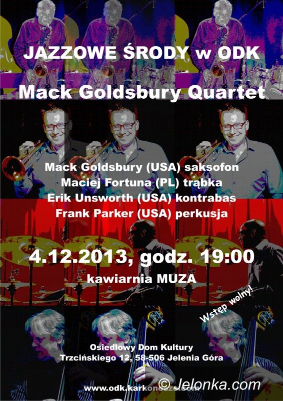 Jelenia Góra: Jazzowa środa z Mack Goldsbury Quartet w ODK
