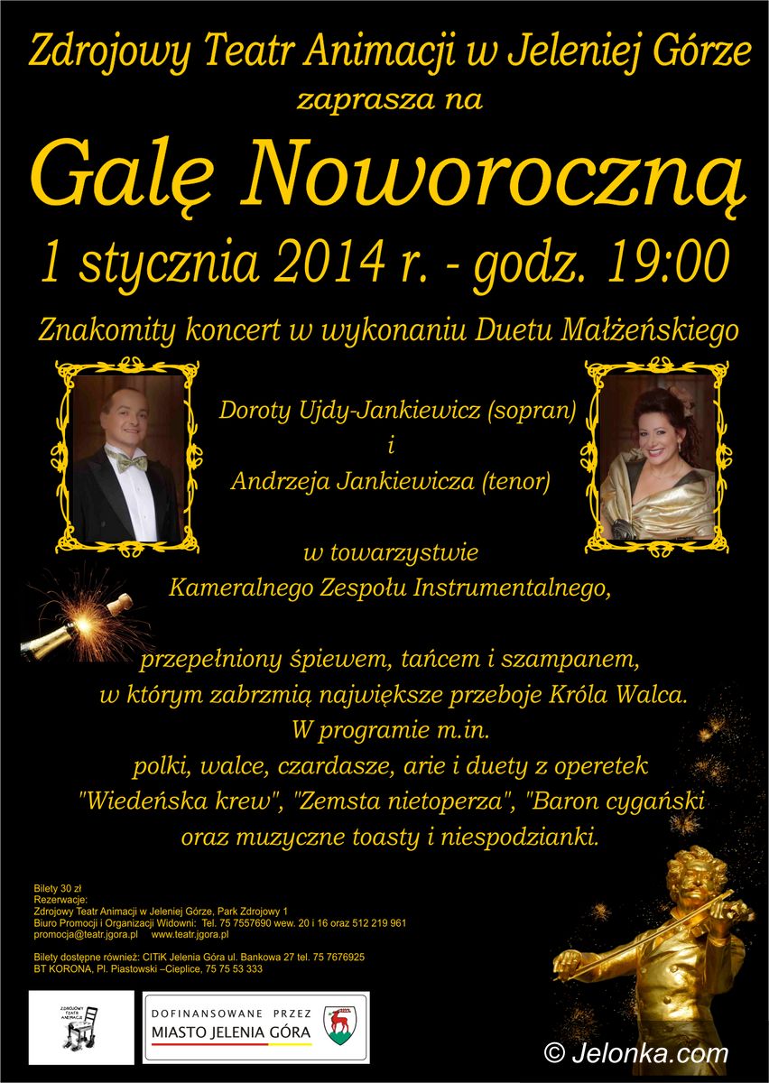 Jelenia Góra: Gala noworoczna w Teatrze Zdrojowym