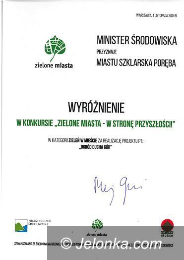 Warszawa: Nagroda dla Szklarskiej Poręby za ekologię