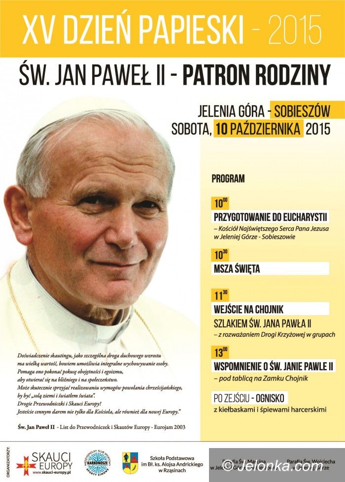 Jelenia Góra: Dzień Papieski jutro na Chojniku