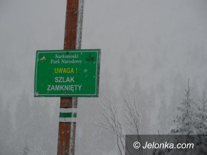 Region: W Karkonoszach zamknięto cztery szlaki