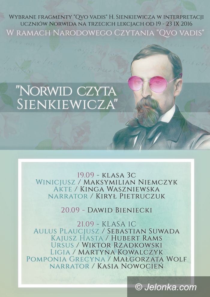 Jelenia Góra: „Norwid” czyta Sienkiewicza