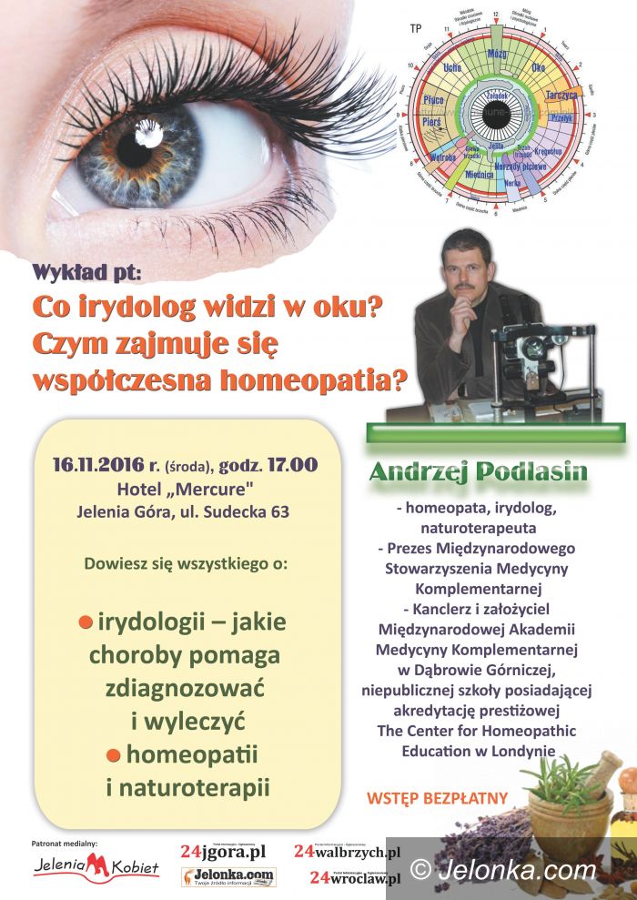 Jelenia Góra: Prof. Andrzej Podlasin o irydologii i homeopatii