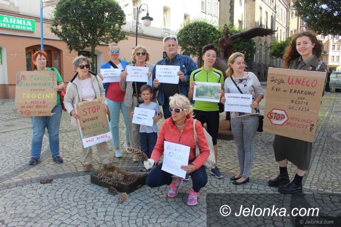 Jelenia Góra: Kopali szyszkę na znak protestu