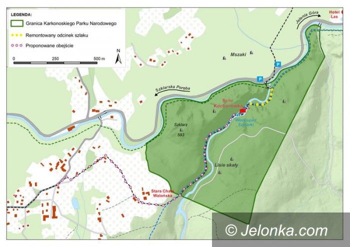 Region: Ograniczenia na szlaku do Wodospadu Szklarki