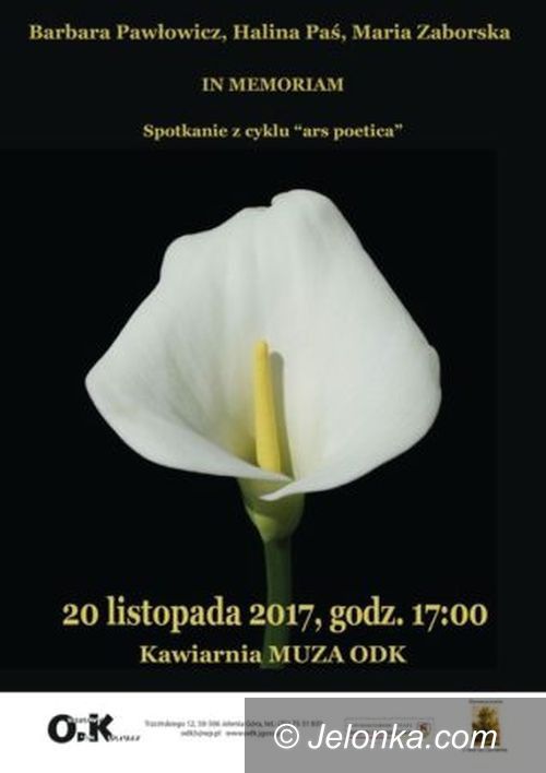 Jelenia Góra: Poetyckie spotkanie „In Memoriam” w ODK