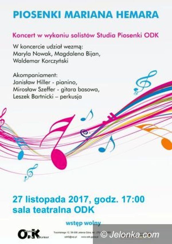 Jelenia Góra: Koncert piosenek z tekstami Hemara w ODK