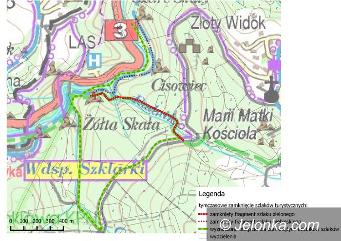 Szklarska Poręba: Zamknięte szlaki na czas robót leśnych