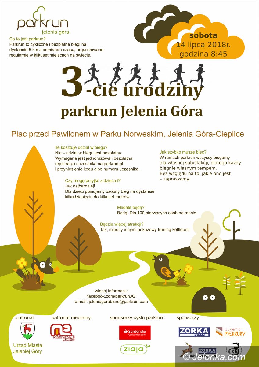 Jelenia Góra: W sobotę urodziny parkrun – dołącz