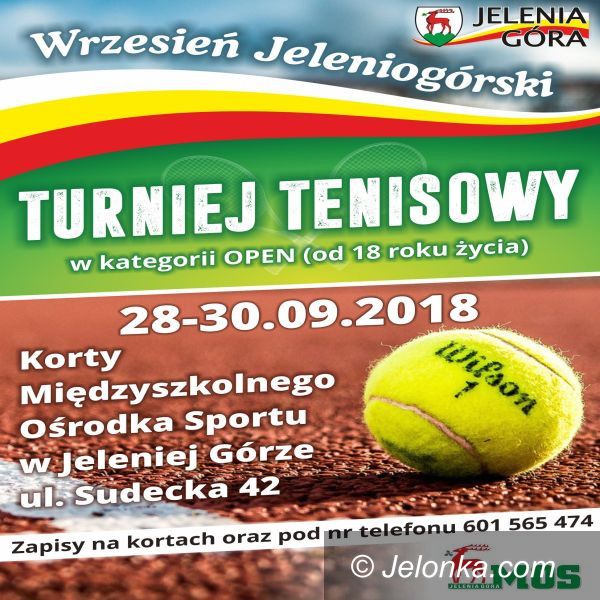 Jelenia Góra: Turniej tenisowy już w najbliższy weekend