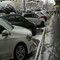Jelenia Góra: Poobijane auta na parkingu przy ul. Bankowej