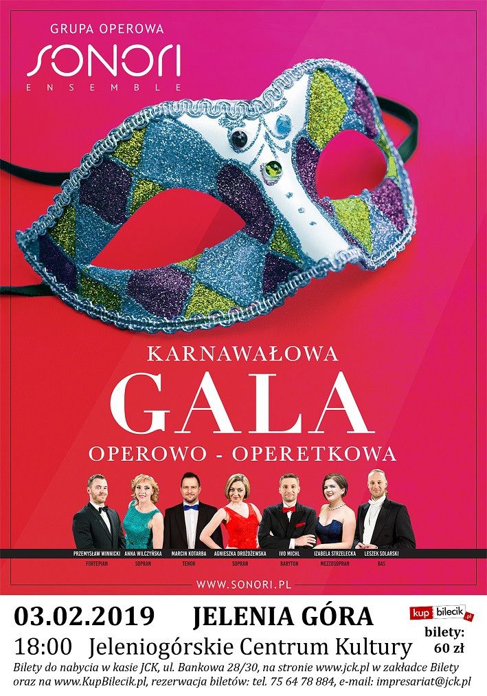 Jelenia Góra: Karnawałowa Gala Operowo–Operetkowa w JCK