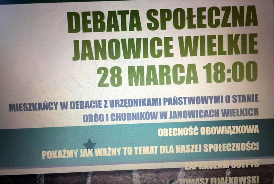 Janowice Wielkie: Będzie debata o drogach w Janowicach
