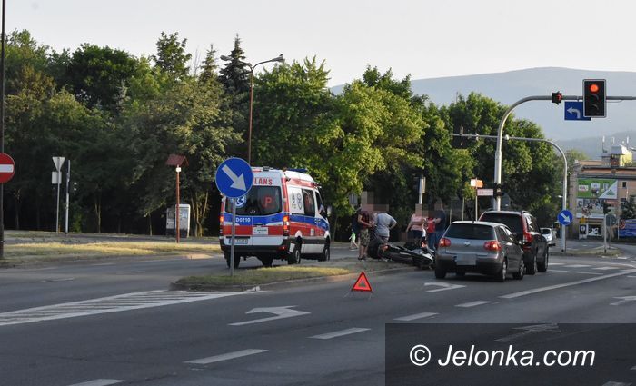 Jelenia Góra: Zderzenie motocykla z volvo w Cieplicach