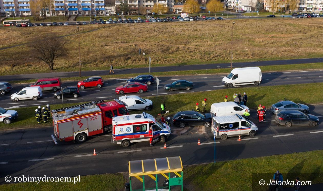 Jelenia Góra: Zderzenie czterech aut