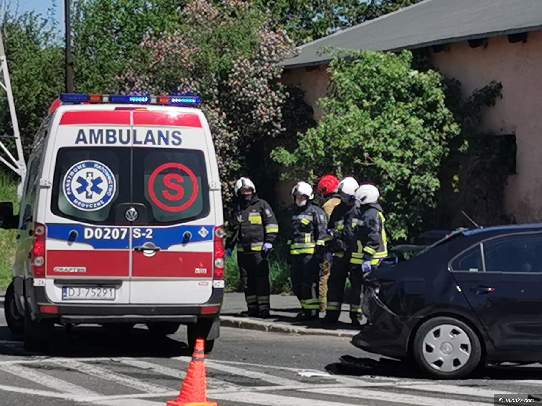 Wypadek na Grunwaldzkiej Jelonka com wiadomości Jelenia Góra