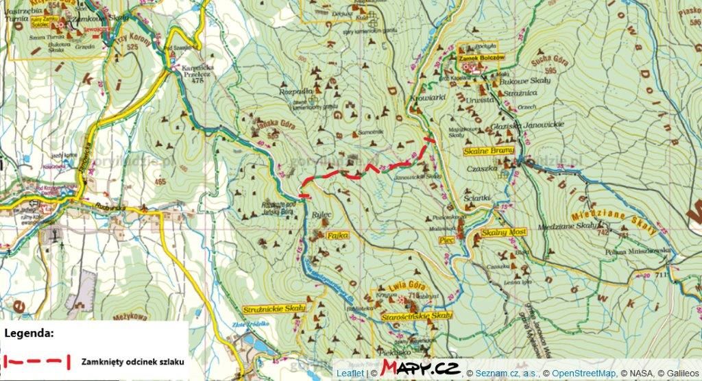 Powiat: Zamknięty zielony szlak w Rudawach