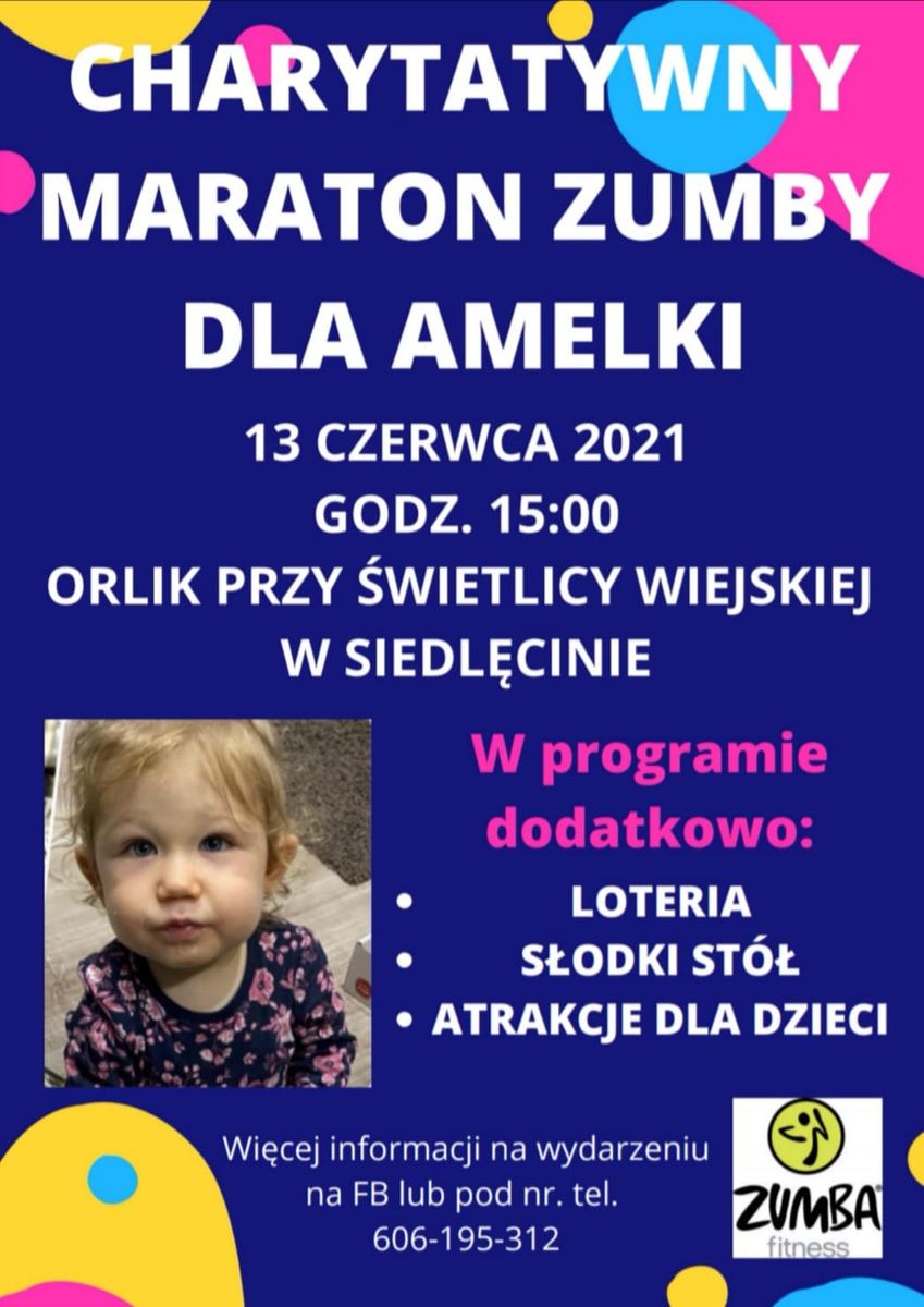 Siedlęcin: Charytatywny Maraton Zumby – możesz pomóc Amelce!