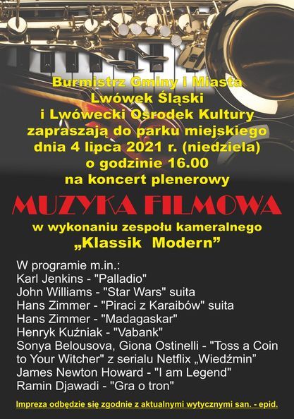 Lwówek Śląski: Koncert muzyki filmowej
