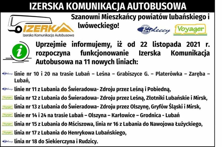 Powiat Lubański: Są izerskie autobusy