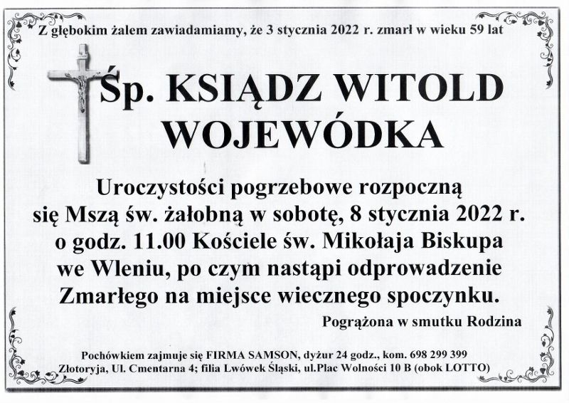 Wleń: Odszedł ks. Wojewódka