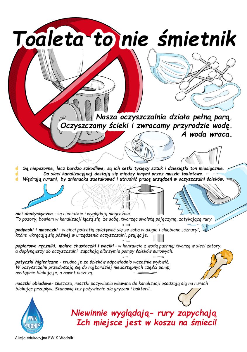 Jelenia Góra: „Toaleta to nie śmietnik"
