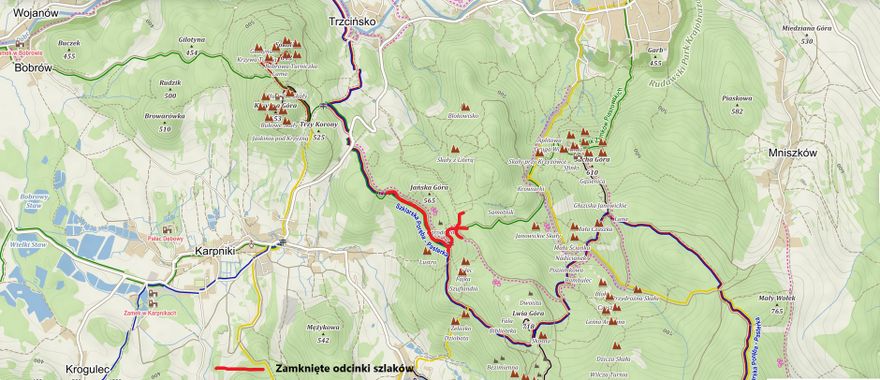 Powiat: Zamknięte szlaki przy Jańskiej Górze