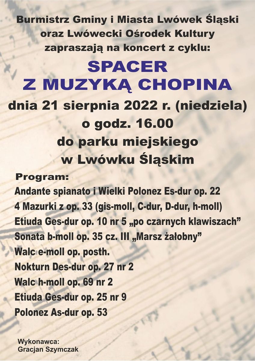 Lwówek Śląski: Spacer z Chopinem