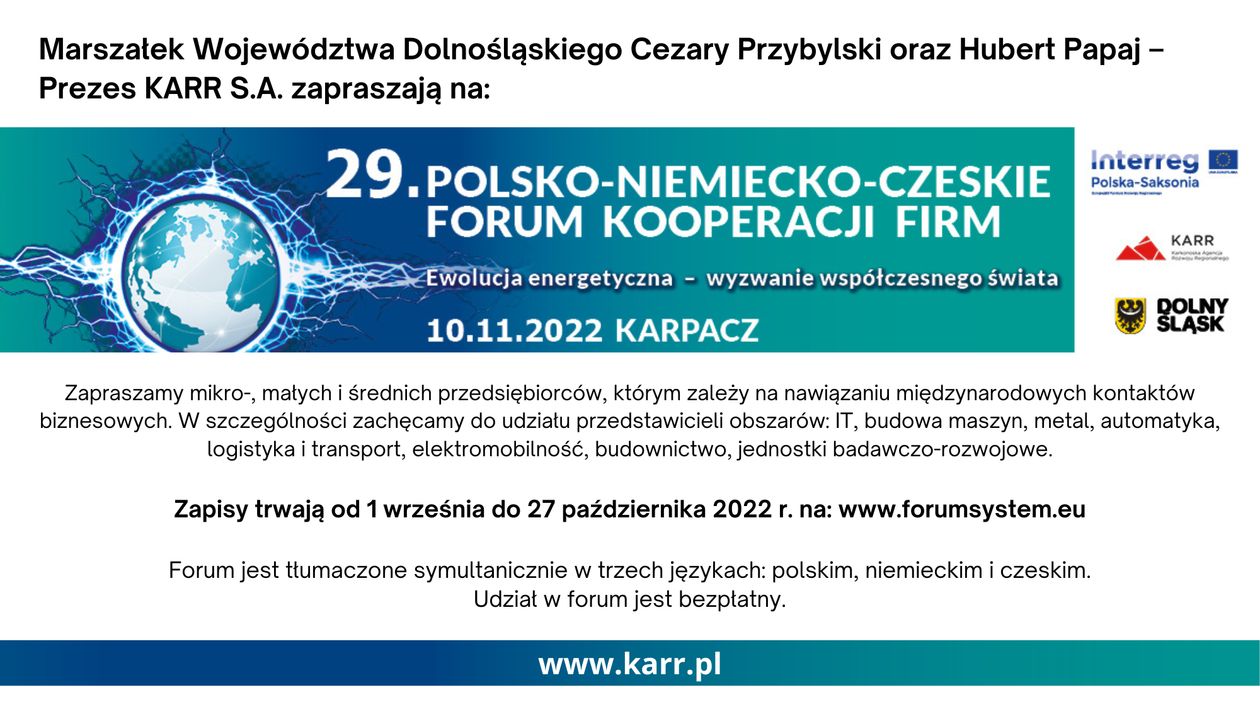 Polska: 29. Polsko–Niemiecko–Czeskie Forum Kooperacji Firm