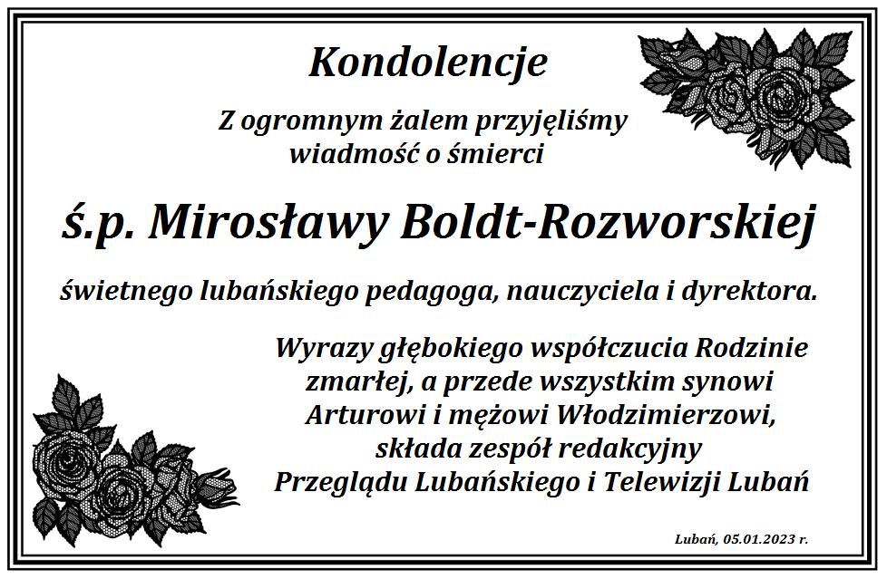 Lubań: Odeszła polonistka Mirosława Boldt– Rozworowska