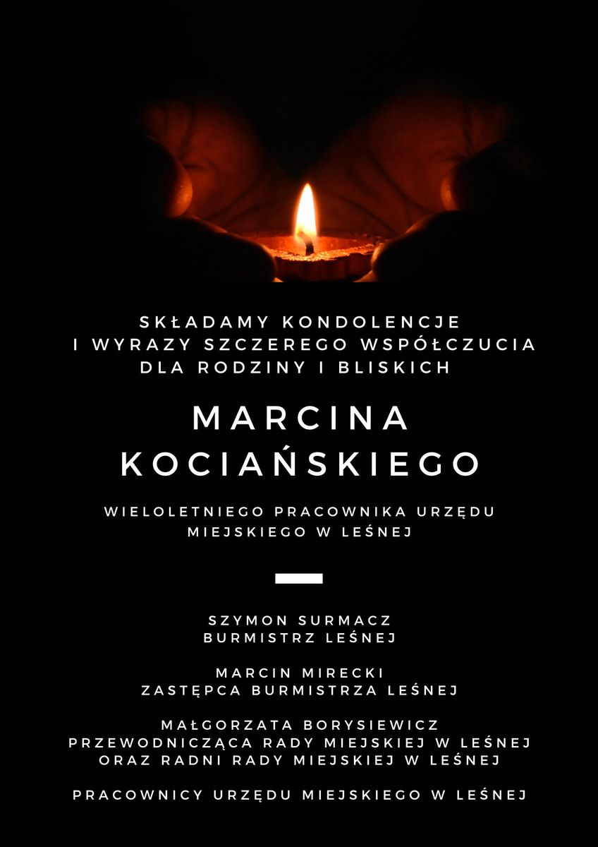 Leśna: Nie żyje Marcin Kociański