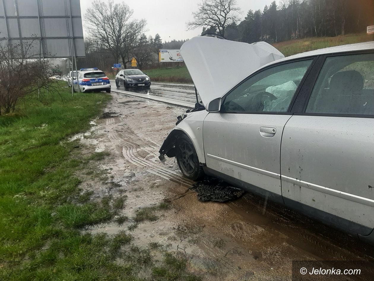 Jelenia Góra: Audi uderzyło w drzewo