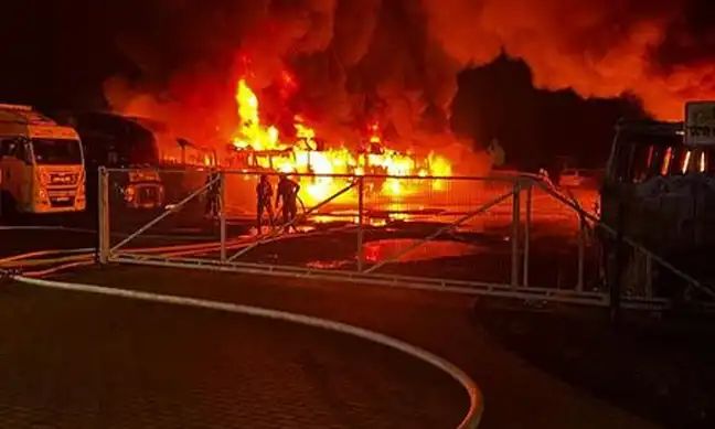 Osiecznica: Spłonęły ciężarówki