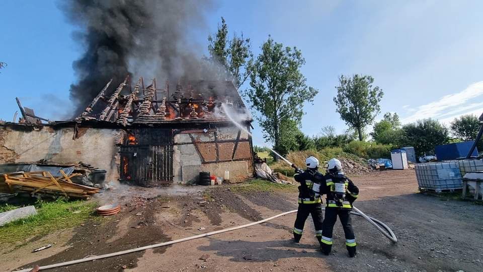 Powiat kamiennogórski: Pożar zabudowań