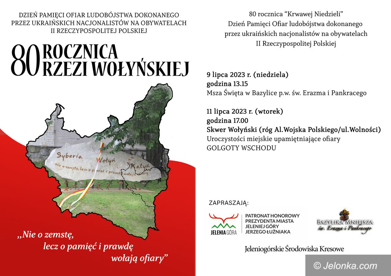 Jelenia Góra: Narodowy Dzień Pamięci Ofiar Ludobójstwa dokonanego przez ukraińskich nacjonalistów na obywatelach II RP