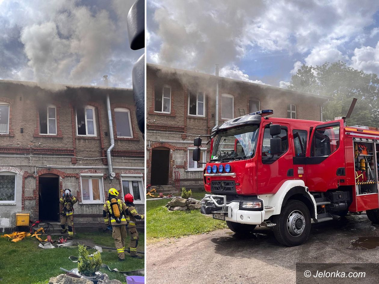 Kowary: Pożar mieszkania w Kowarach
