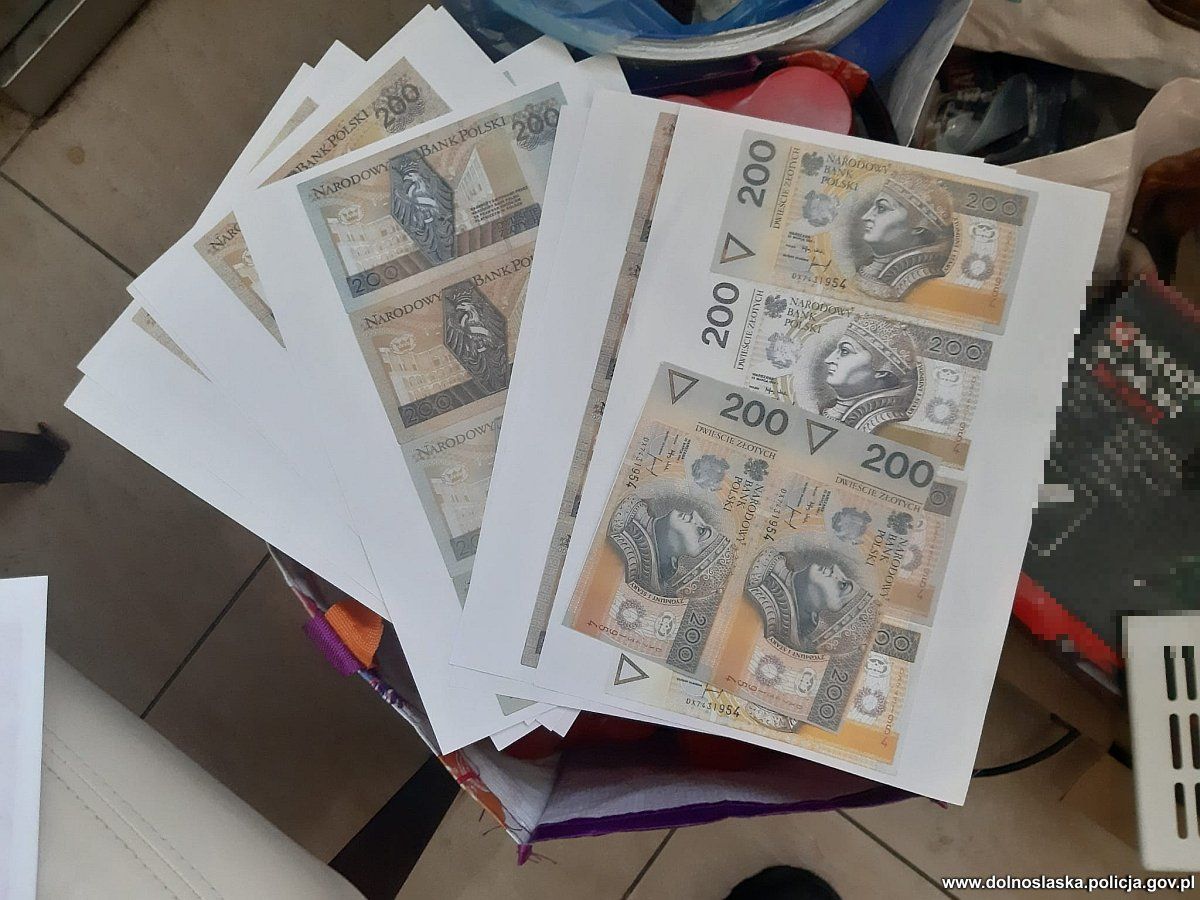 Dolny Śląsk: Drukował fałszywe banknoty