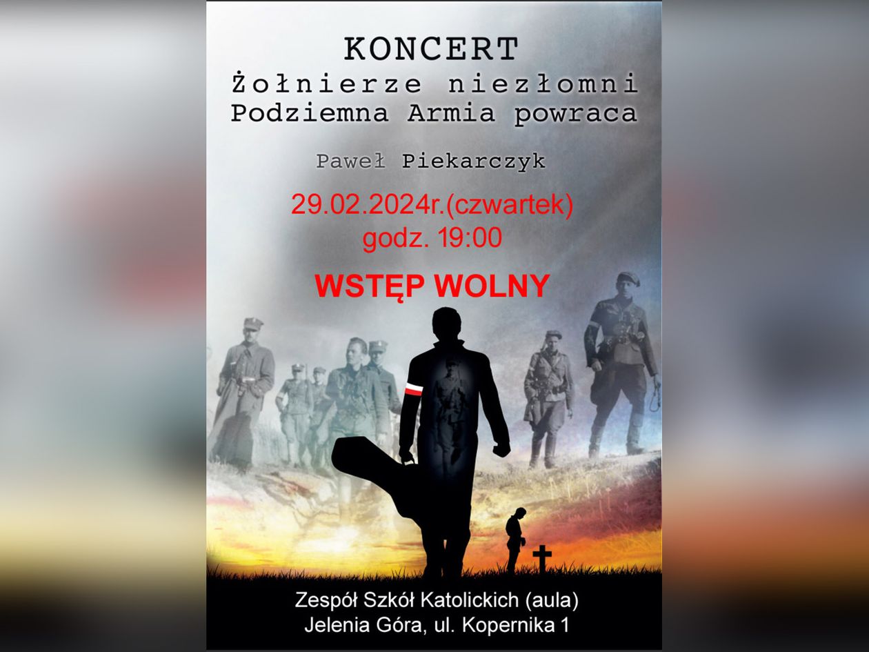 Jelenia Góra: Koncert dla żołnierzy niezłomnych