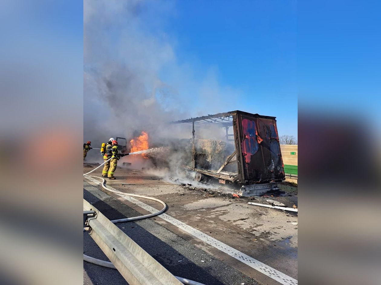 Autostrada A4: Zapaliły się ciężarówki